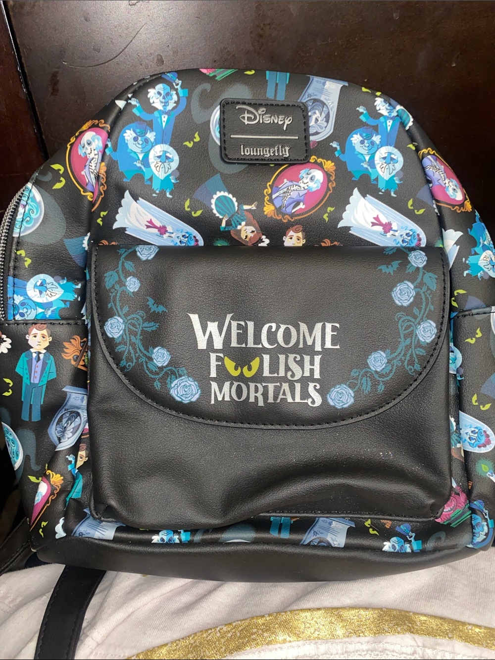 Loungefly Disney Haunted Mansion Welcome Foolish Mortals Ghosts Mini Backpack